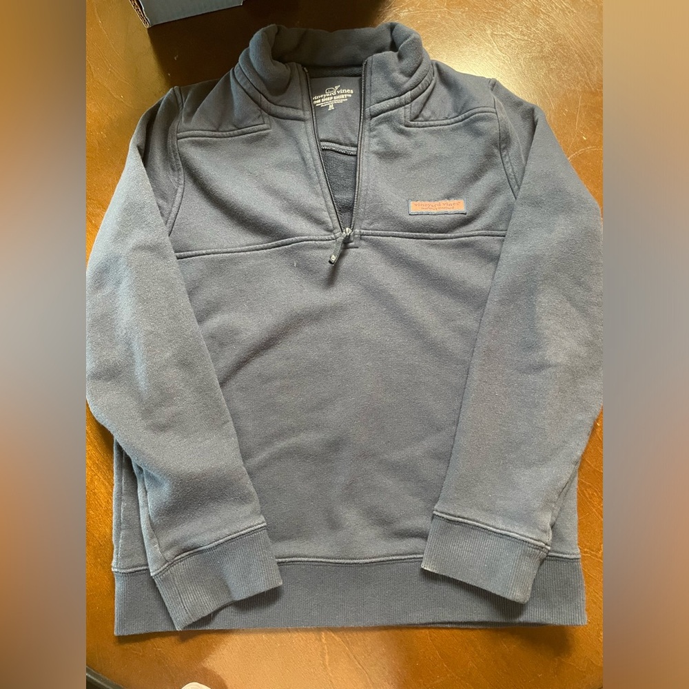 Vineyard Vines Marthas Vineyard The Shep Shirt 1/4 Zip Youth medium (12-14) Navy